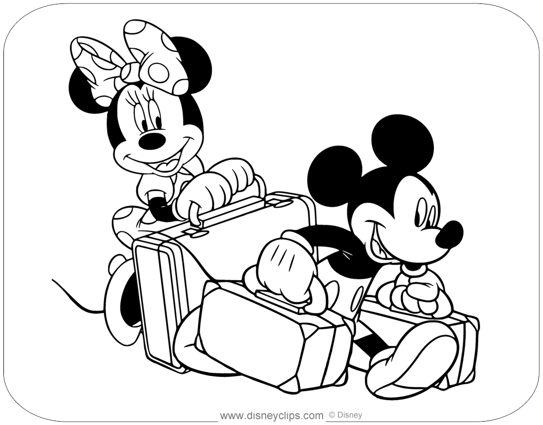 mickey and minnie mouse coloring