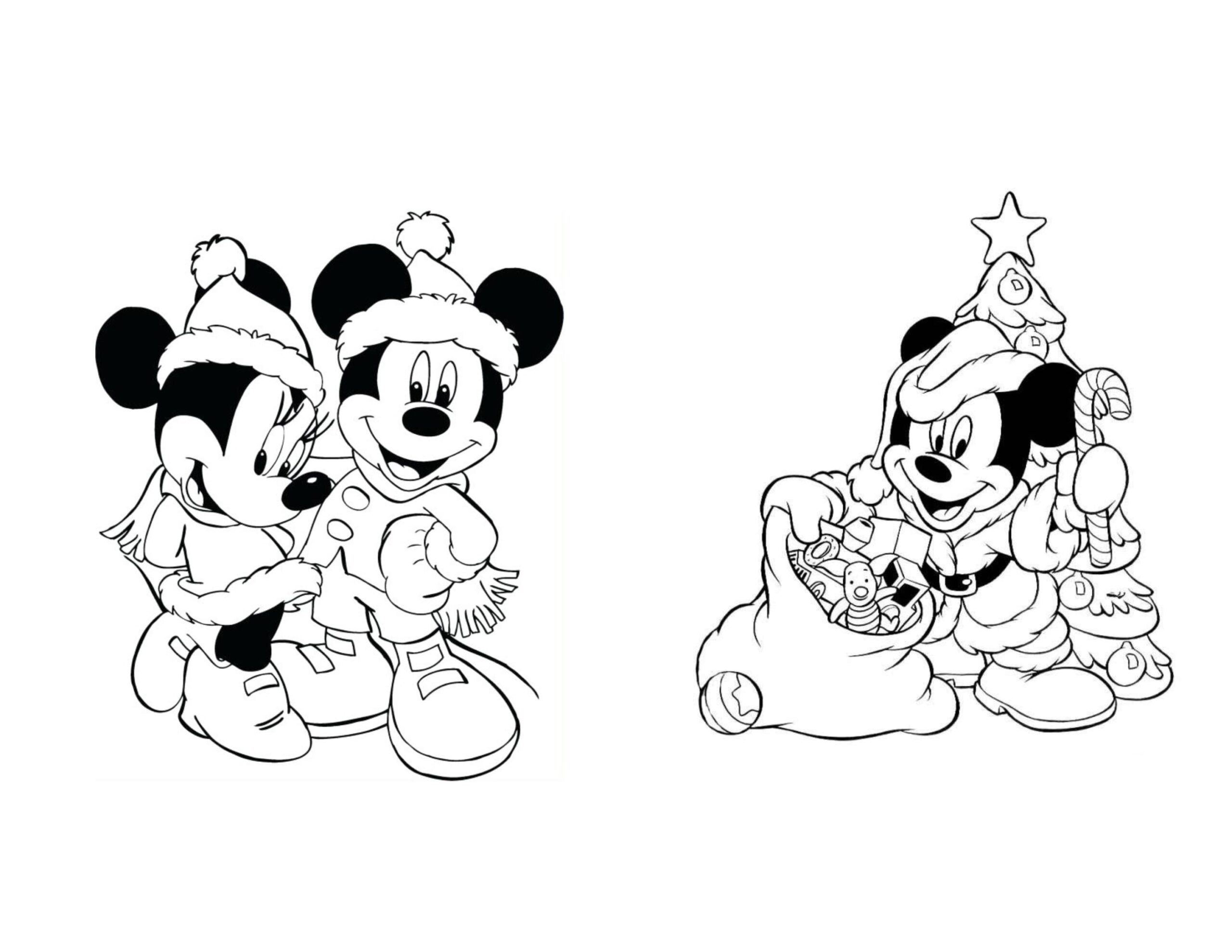 mickey and minnie coloring page