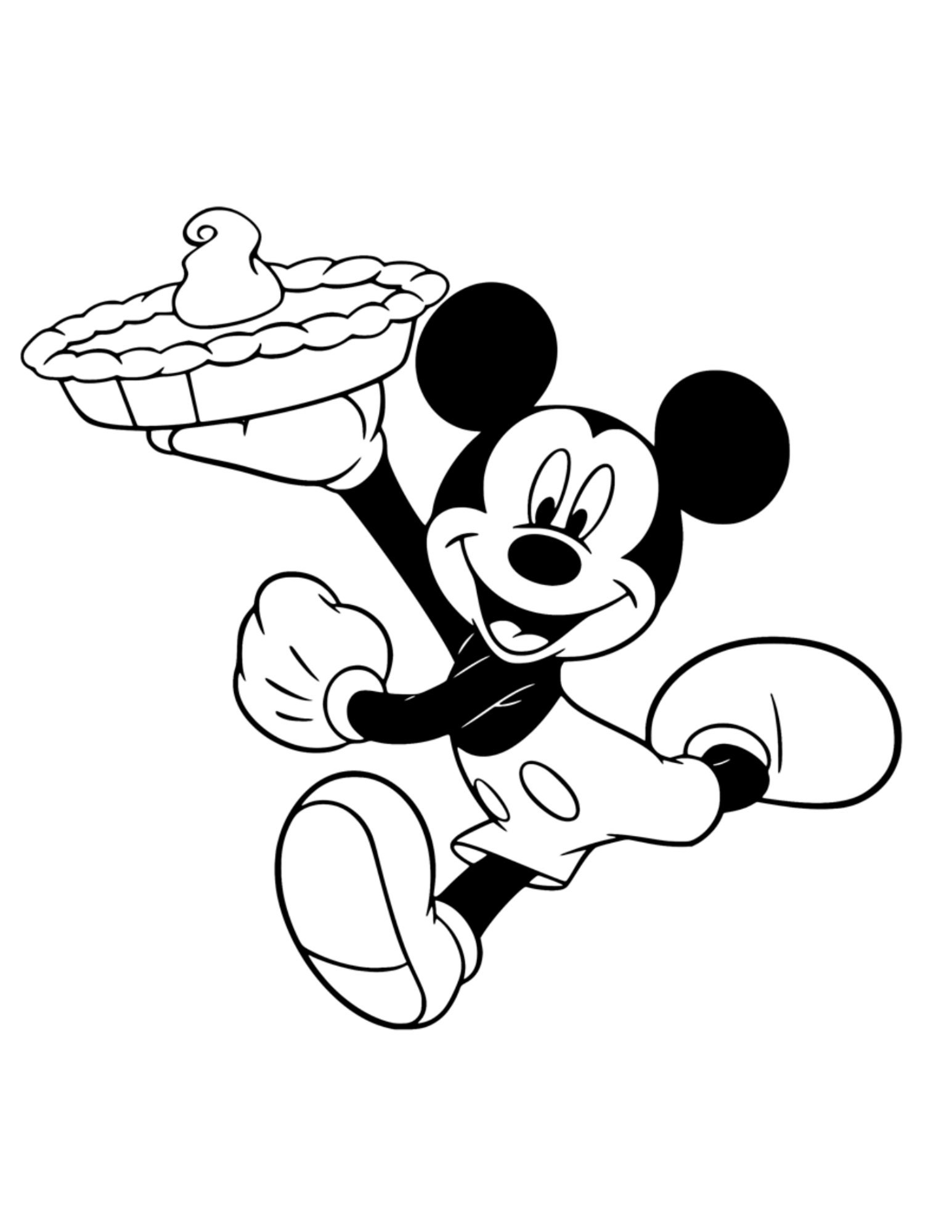 mickey mouse coloring pages thanksgiving