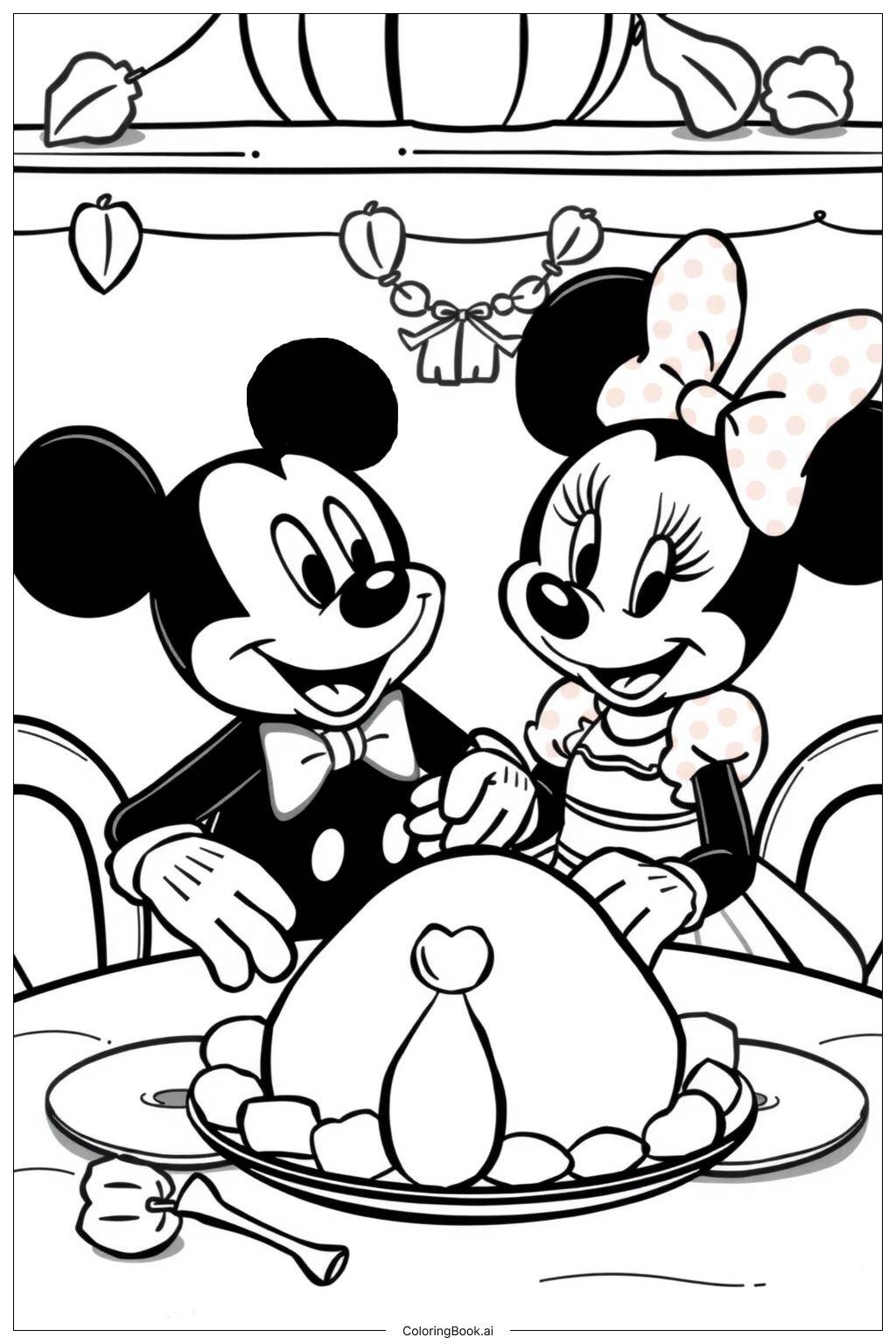 thanksgiving coloring pages mickey mouse