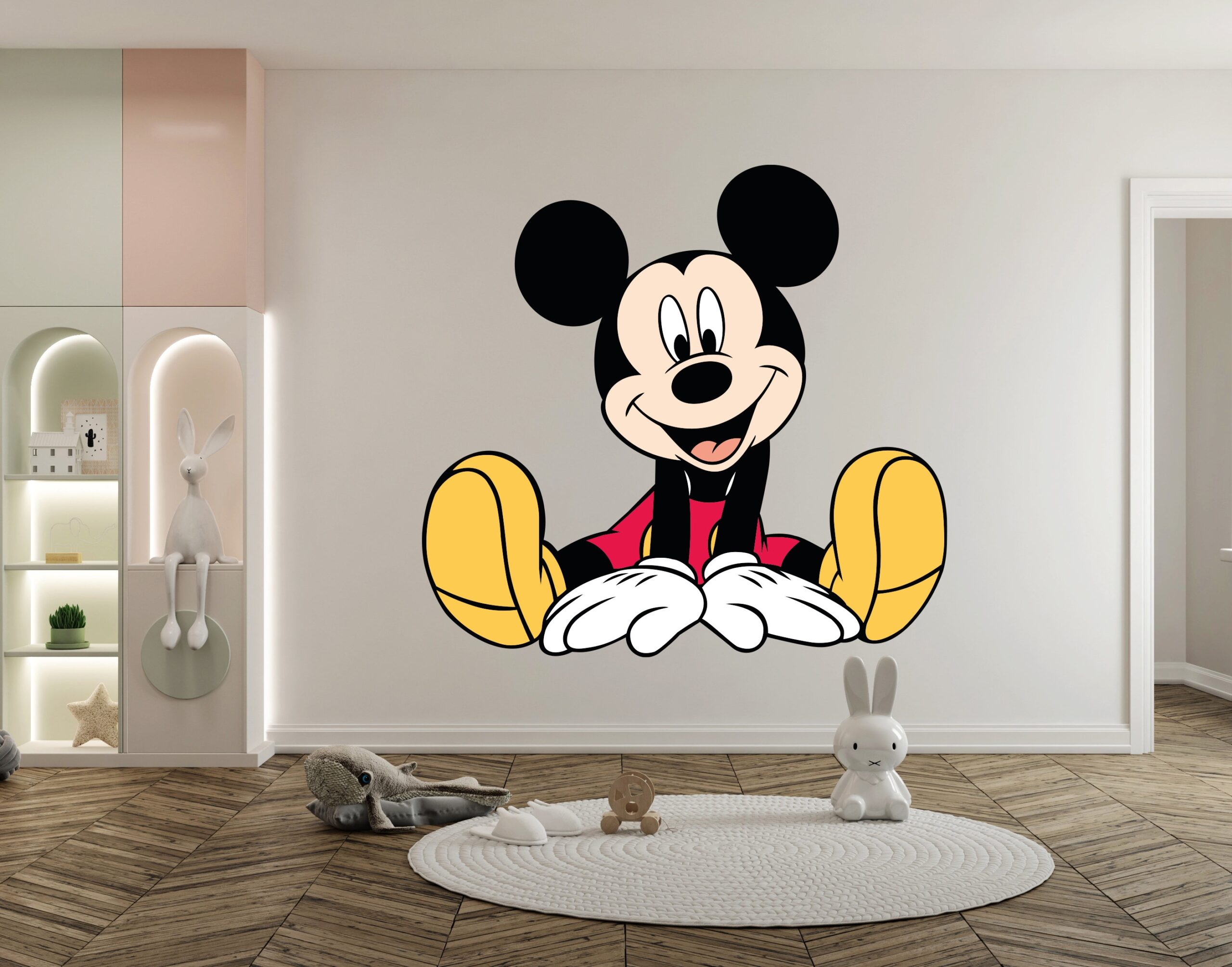 Mickey Mouse Wall Decal Cartoon Wall Decor For Kids Nursery K1030 Etsy