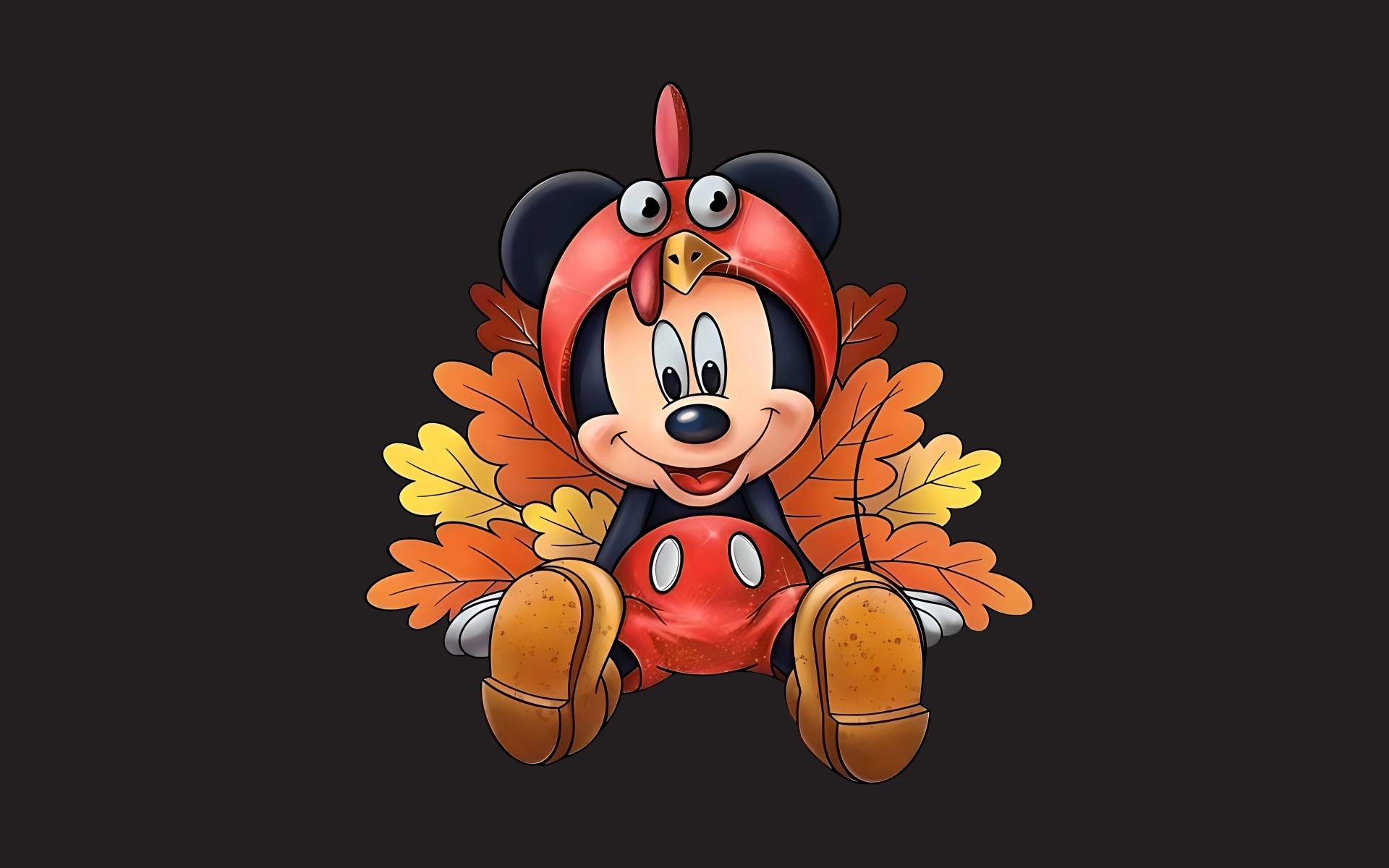 Mickey Mouse Wallpaper 4K Thanksgiving Disney Turkey 8K