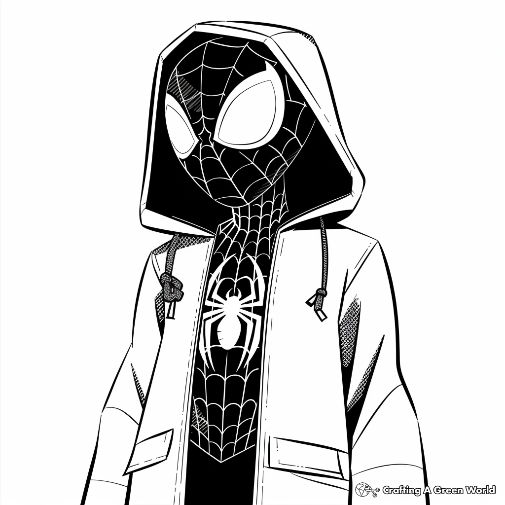 spiderman miles morales coloring page