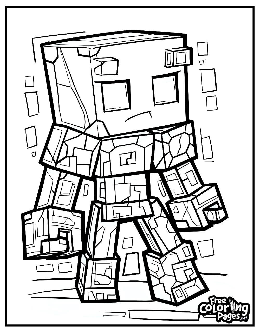 minecraft colouring pages printable free