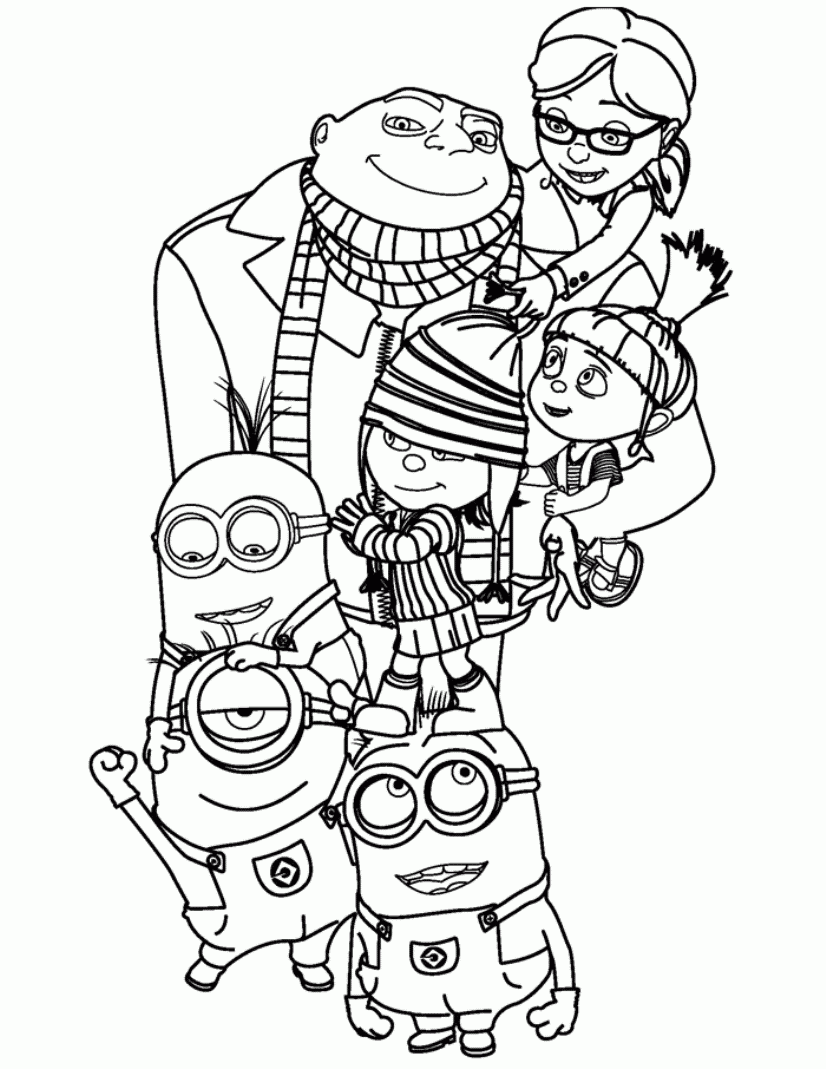printable coloring pages of minions