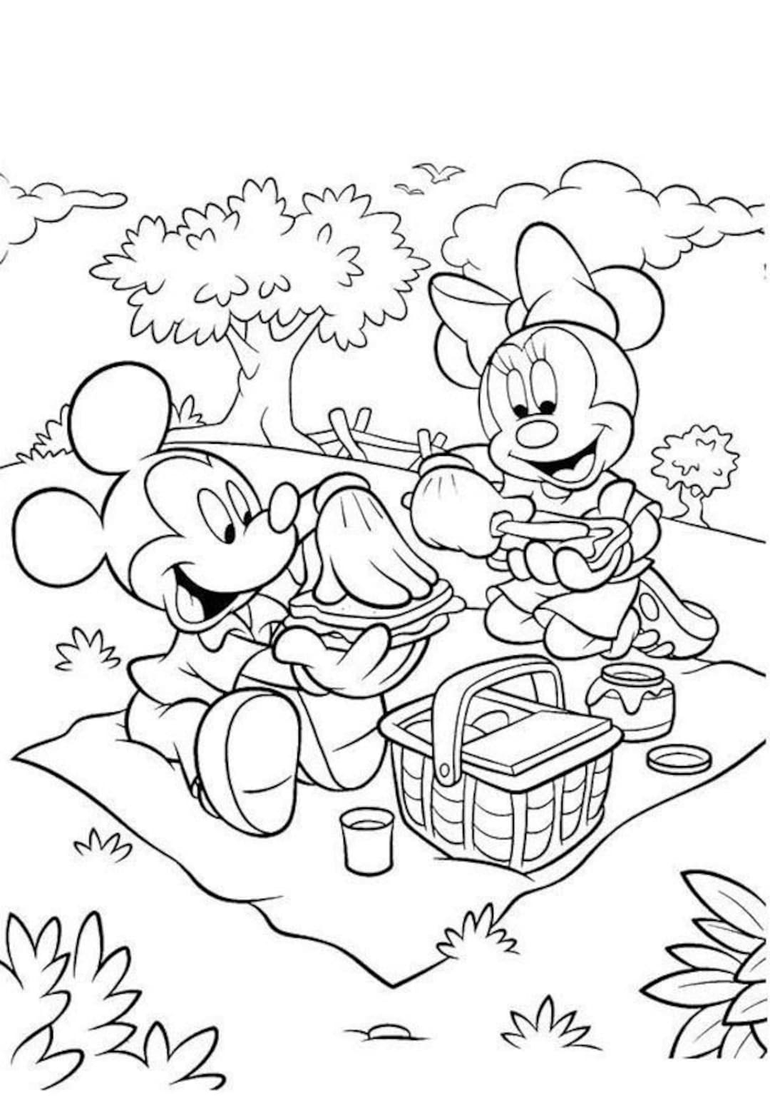 Minnie And Mickey Mouse Printable Coloring Pages For Kids Disney Instant Download Kids Art Activity Toddler Craft Preschool Coloring Etsy Finland