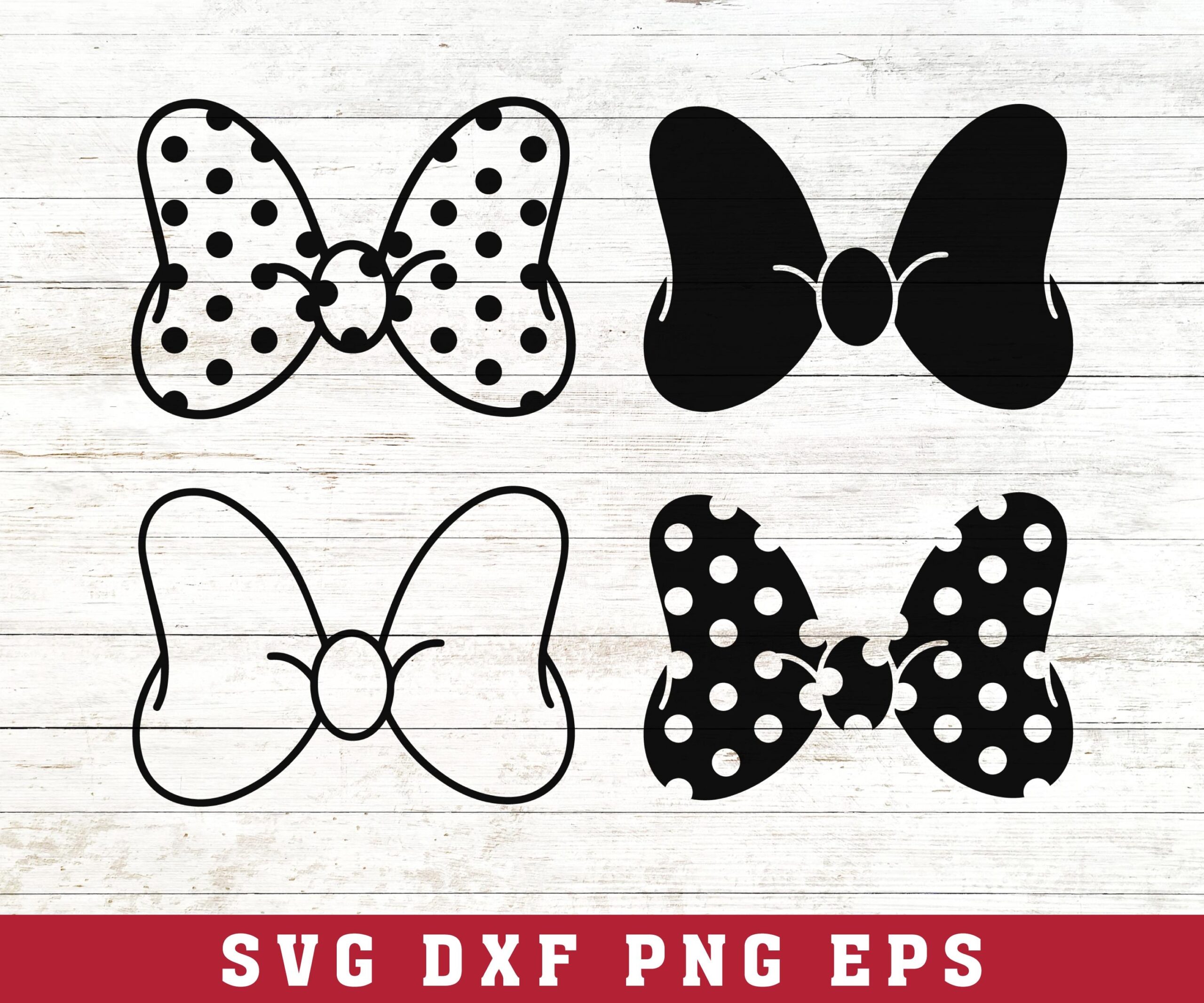 Minnie Mouse Bow Svg Polka Dot Bow SVG PNG DXF Eps T shirt Svg Digital Download Cut File Cricut Silhouette Etsy