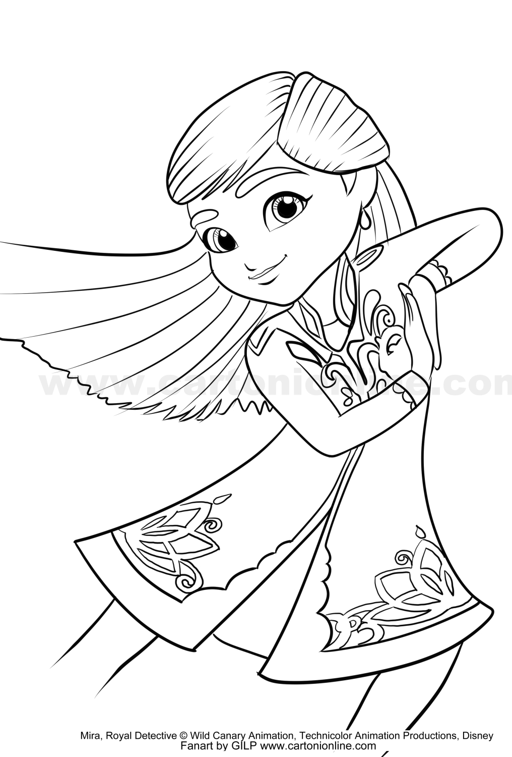Mira Royal Detective Coloring Page