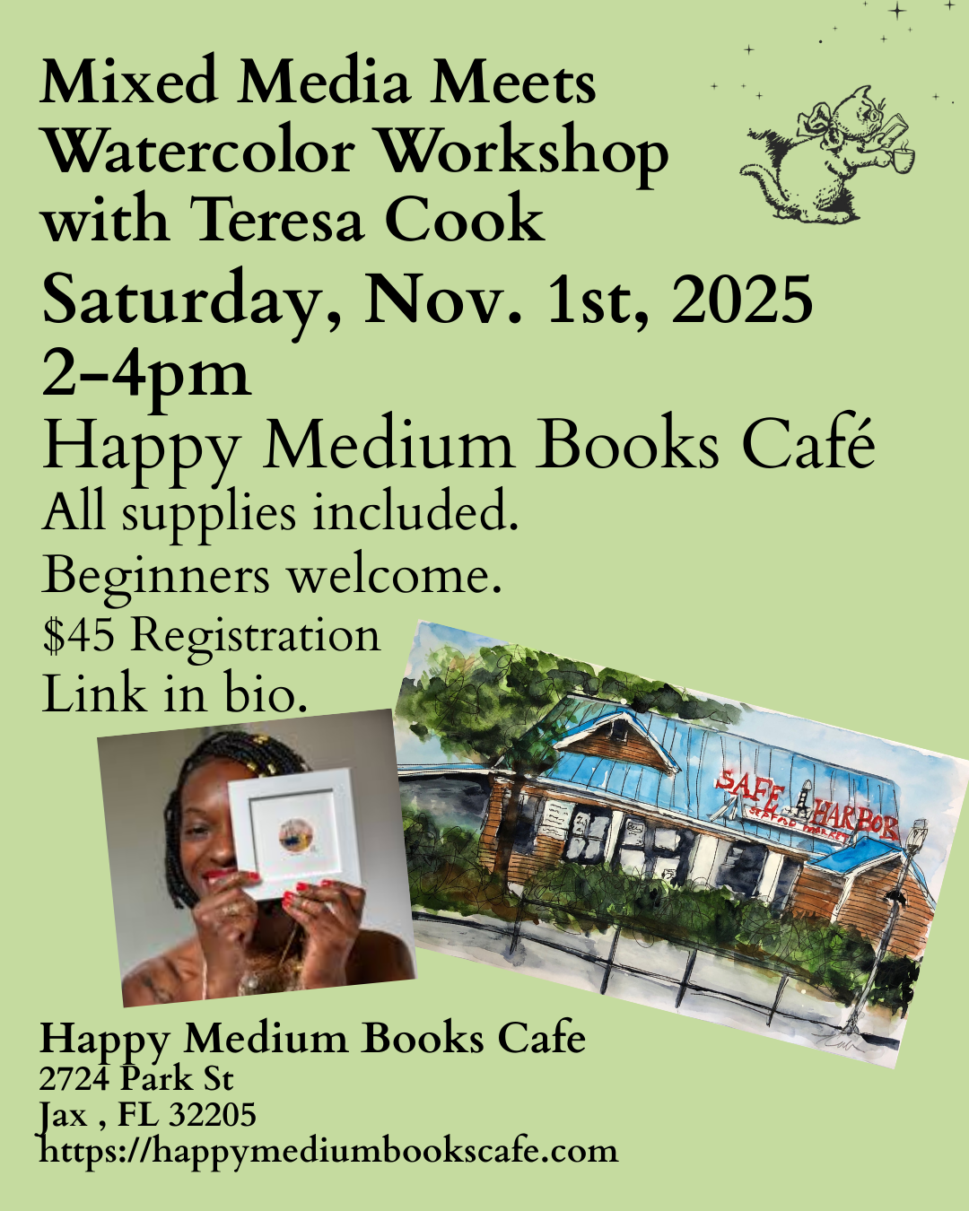 happy medium books cafe
