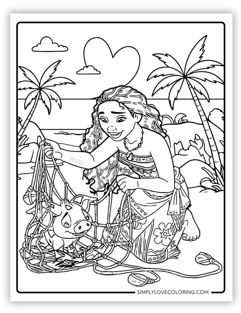 free coloring pages moana