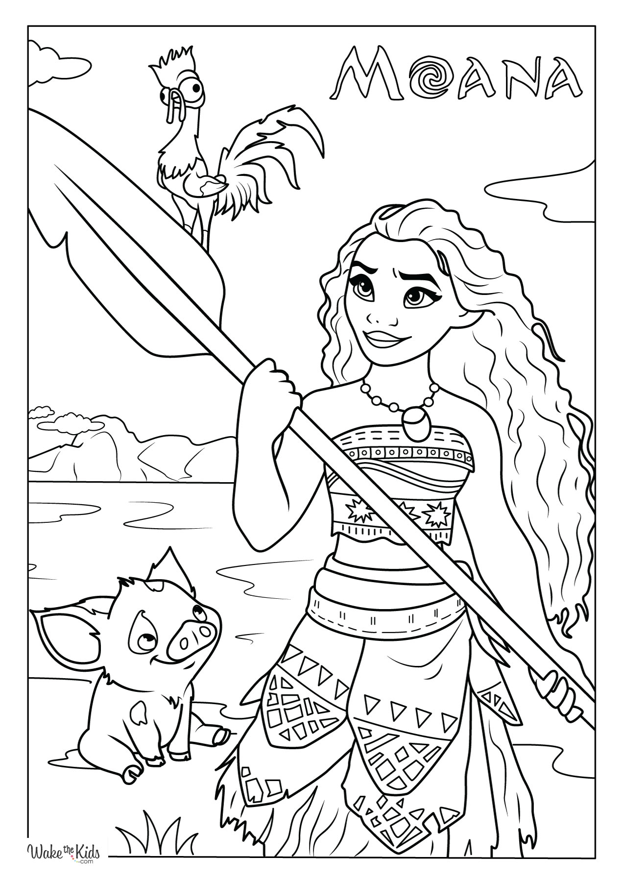 printable moana coloring pages