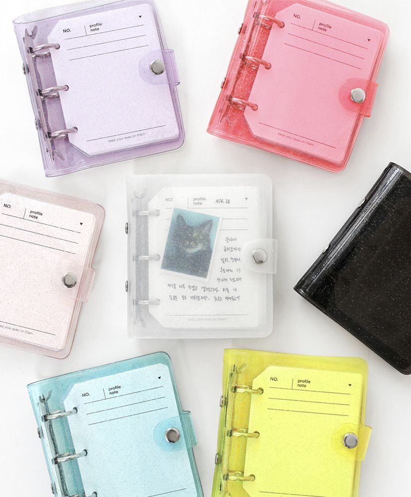 MochiThings Mini Glitter 3 Ring PVC Binder Note Set