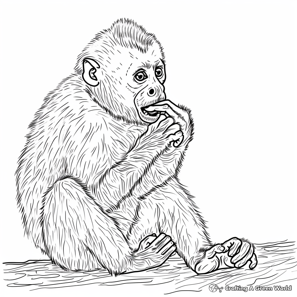 free monkey coloring pages printable