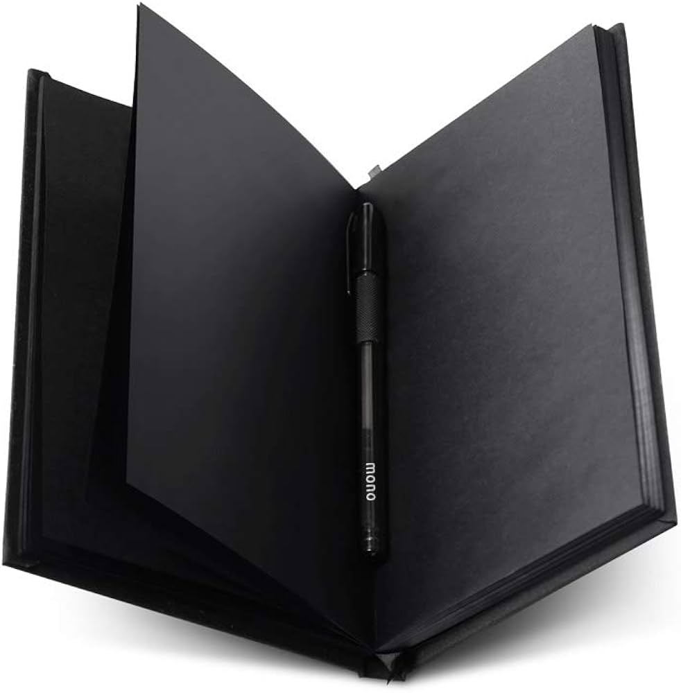 Mono All Black Premium Notebook 200 Pages 100 Recycled Paper Hardcover Gift Ready Amazon in Office Products