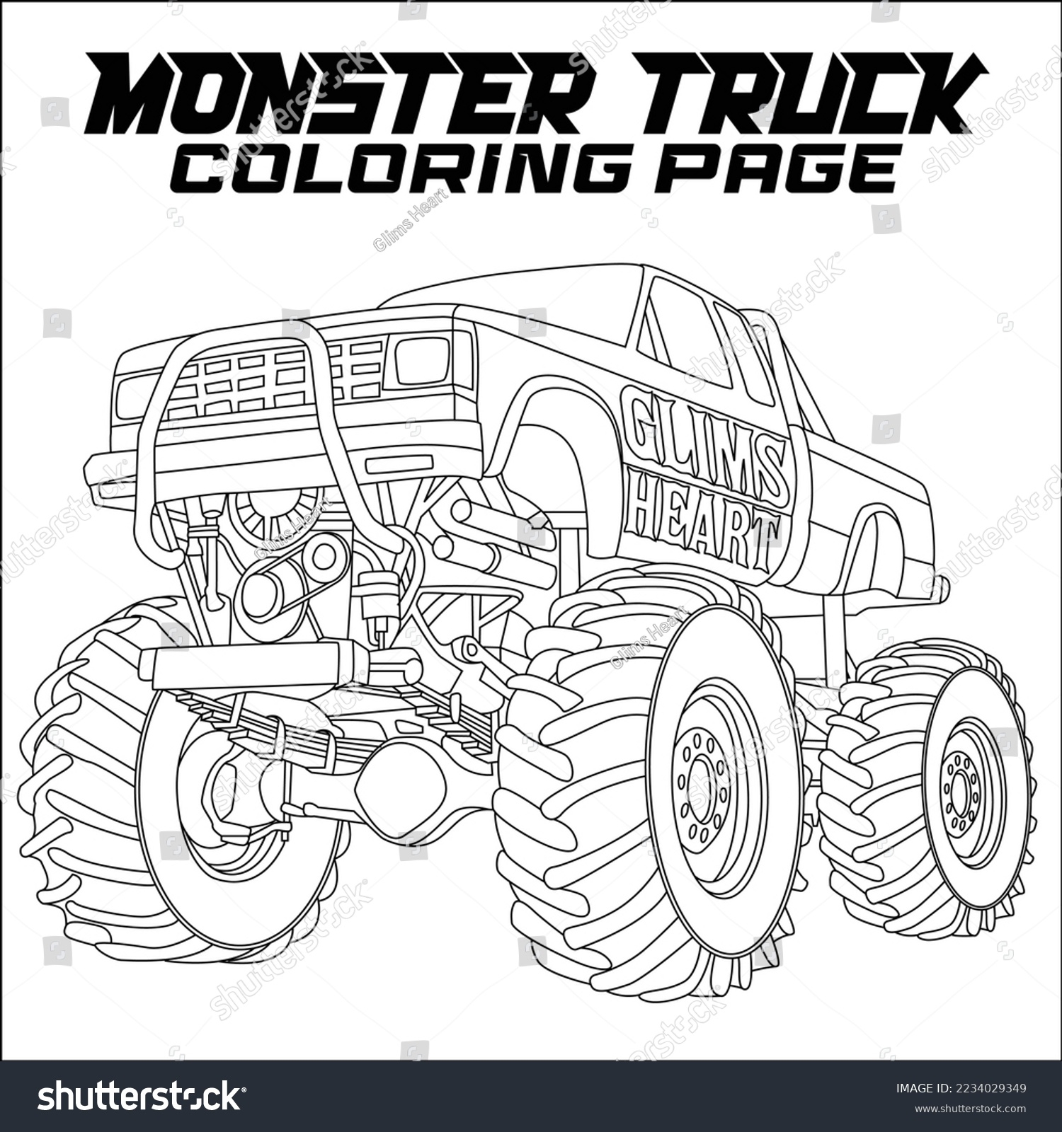 bigfoot monster truck coloring pages