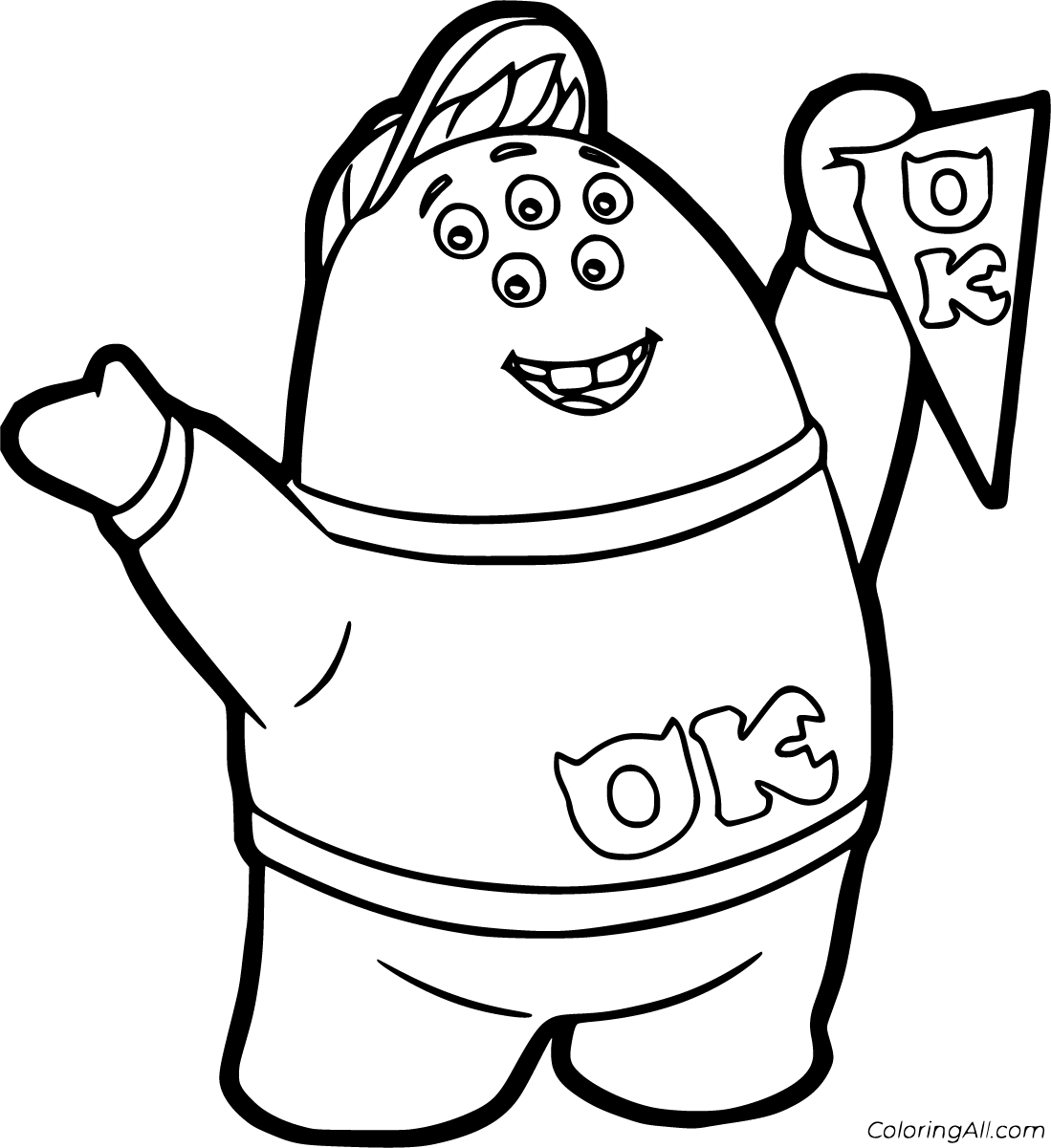 coloring pages of monsters university