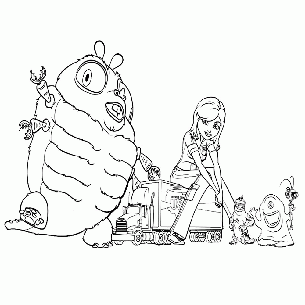  Monsters Vs Aliens Coloring Pages Books 100 FREE And Printable 