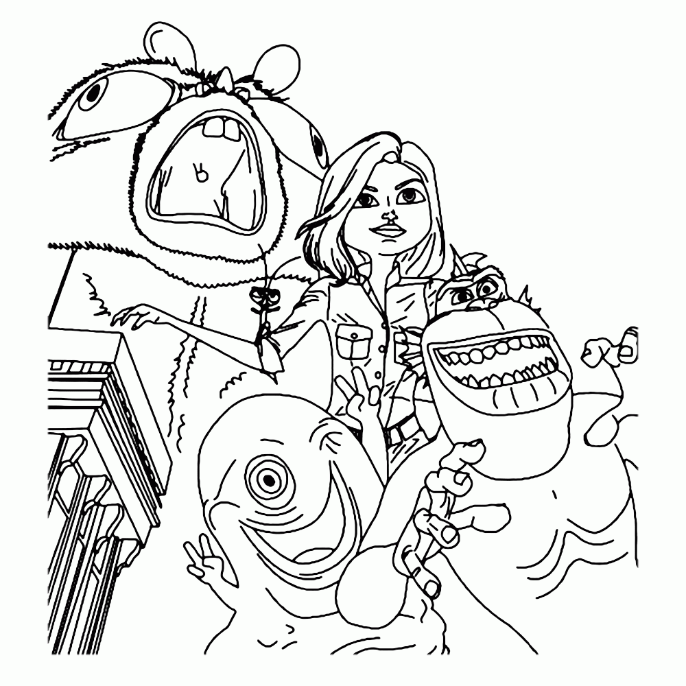  Monsters Vs Aliens Coloring Pages Books 100 FREE And Printable 