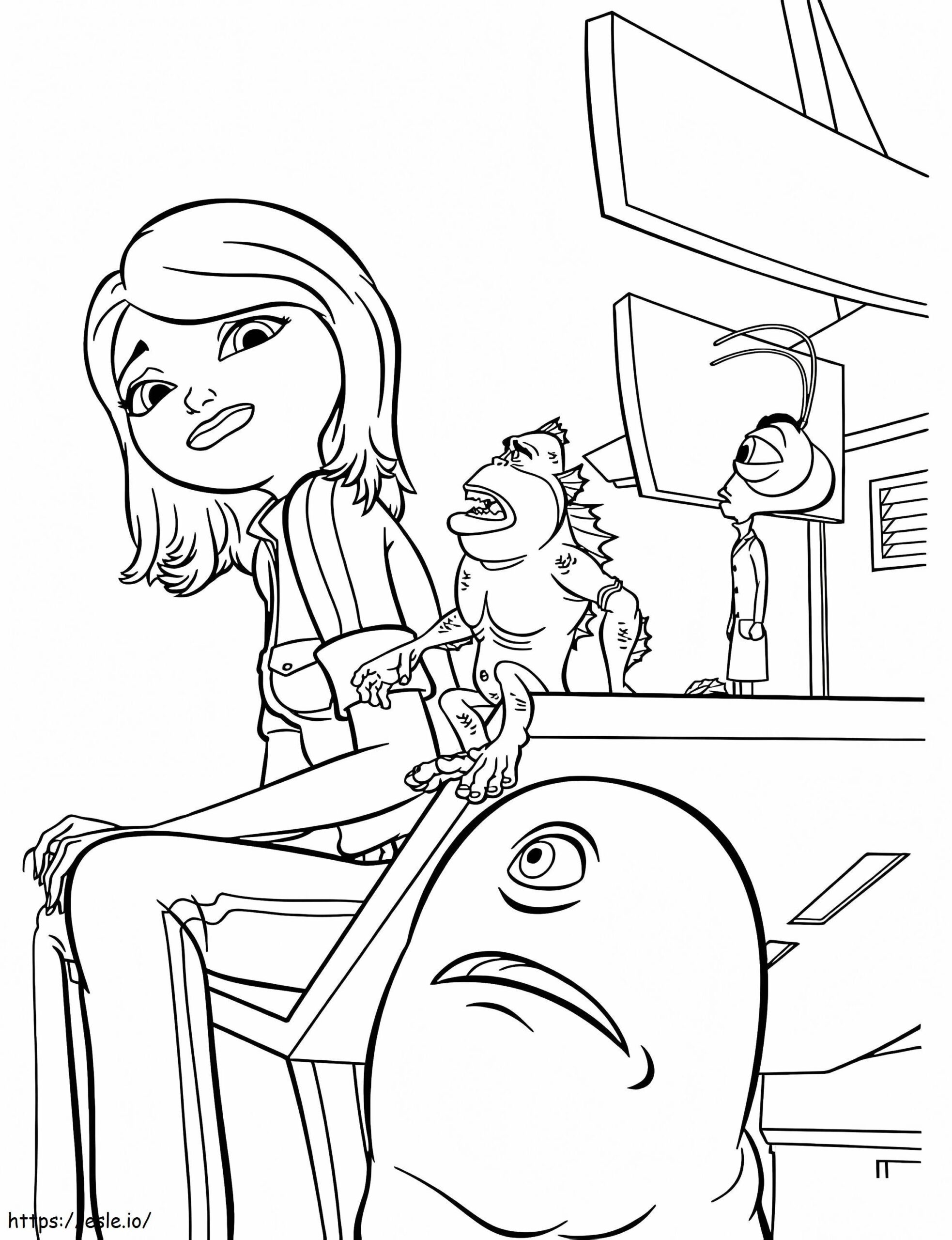 monsters vs aliens coloring pages