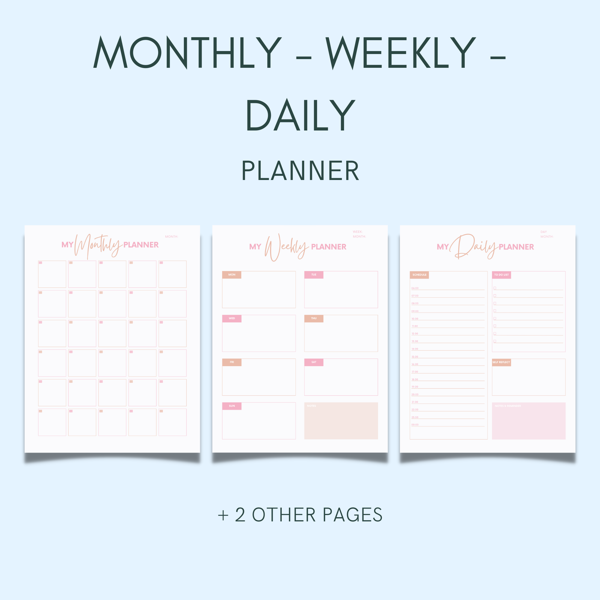monthly and weekly planner