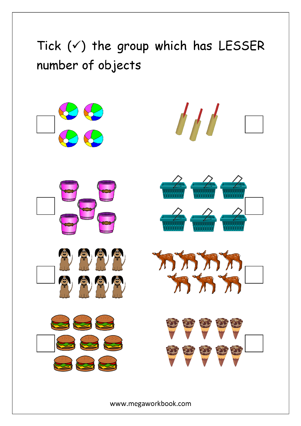 less than more than worksheets