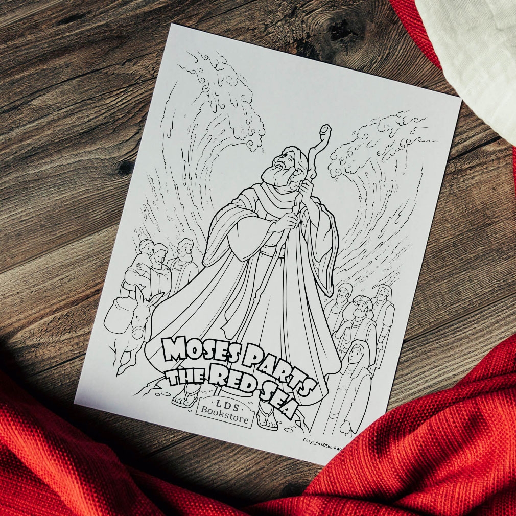 crossing red sea coloring page