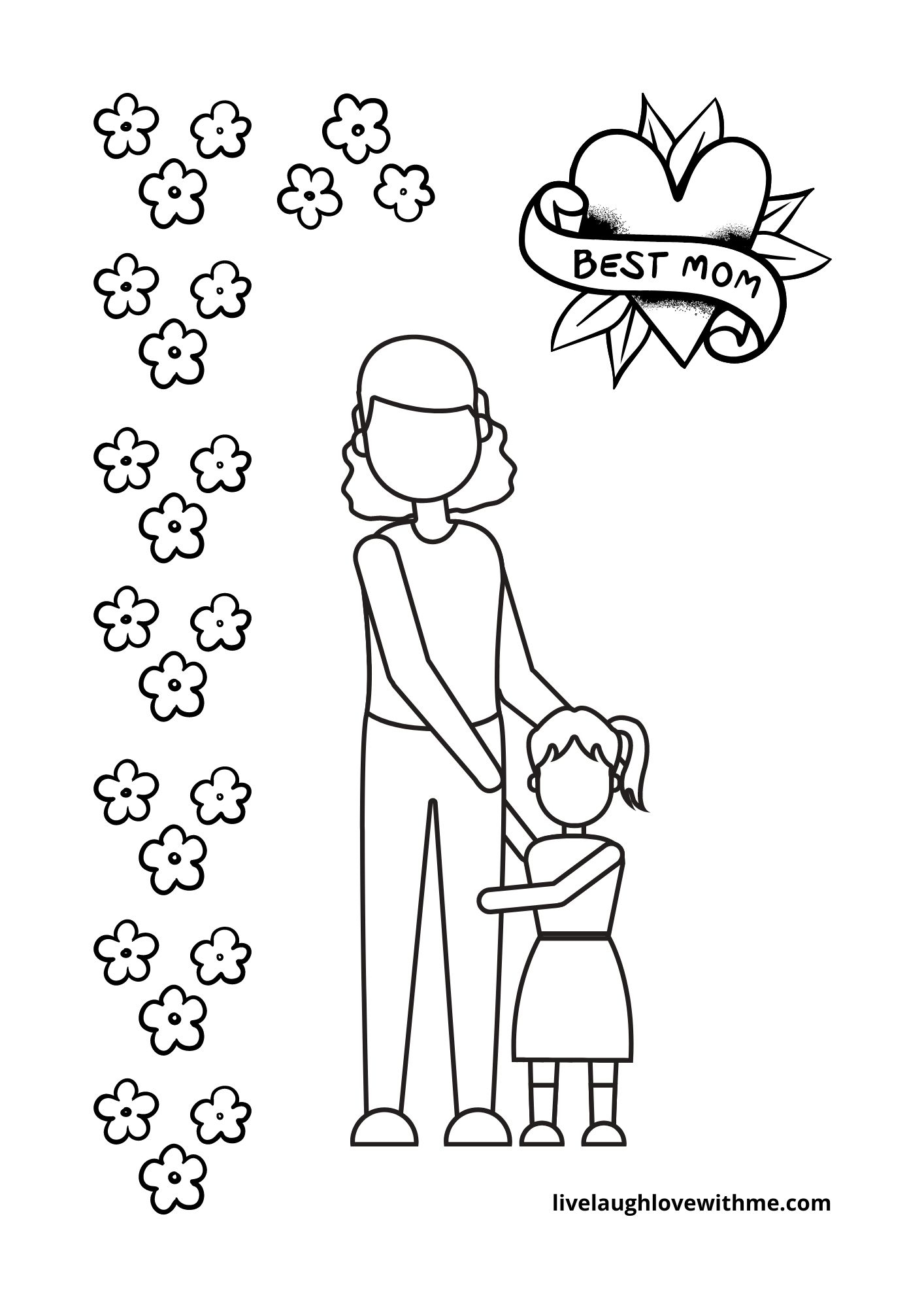 Mother s Day Coloring Pages Free Printable Live Laugh Love