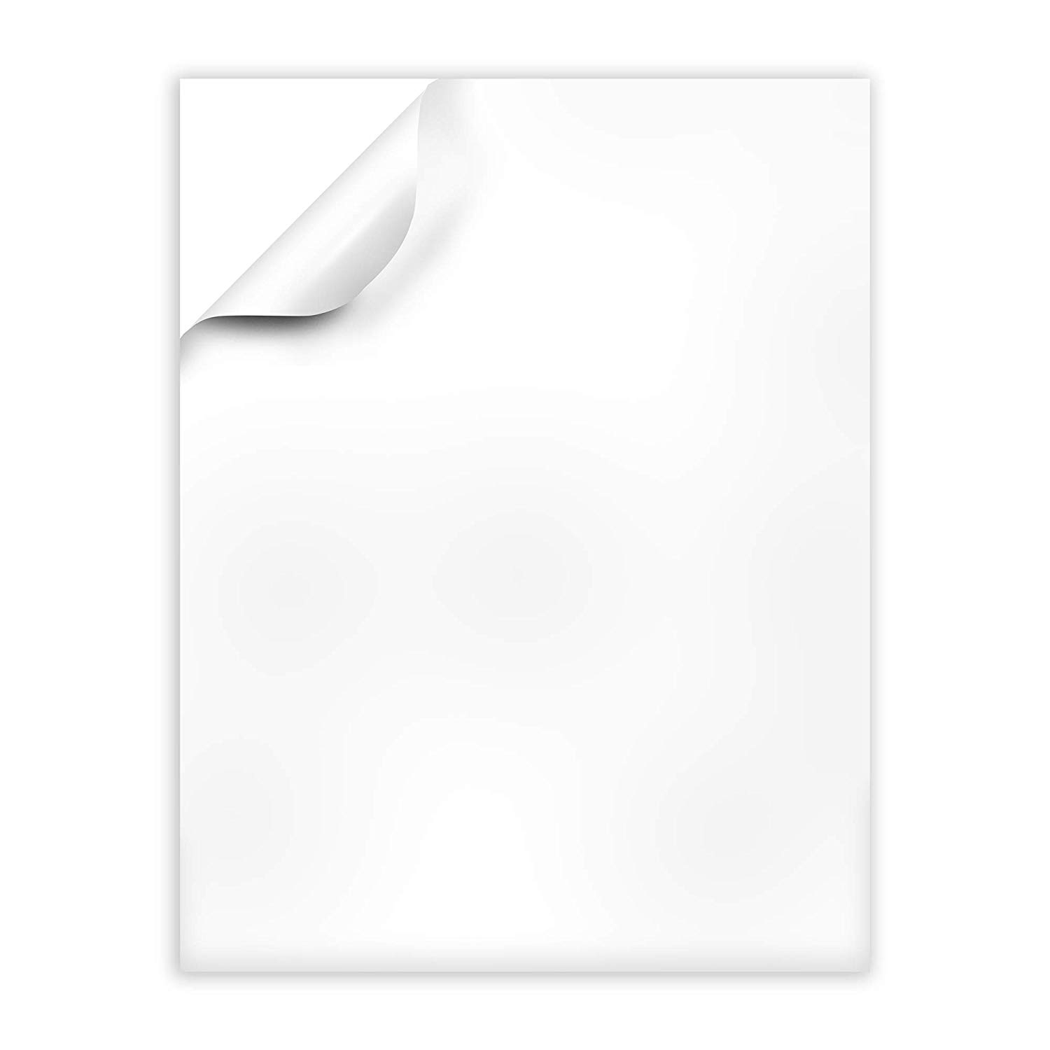 Mr Label Clear Waterproof Sticker Paper Permanent Adhesive Inkjet And Laser Print Translucent Full Sheet Label US Letter Sheet Size For Home Business MR LABEL