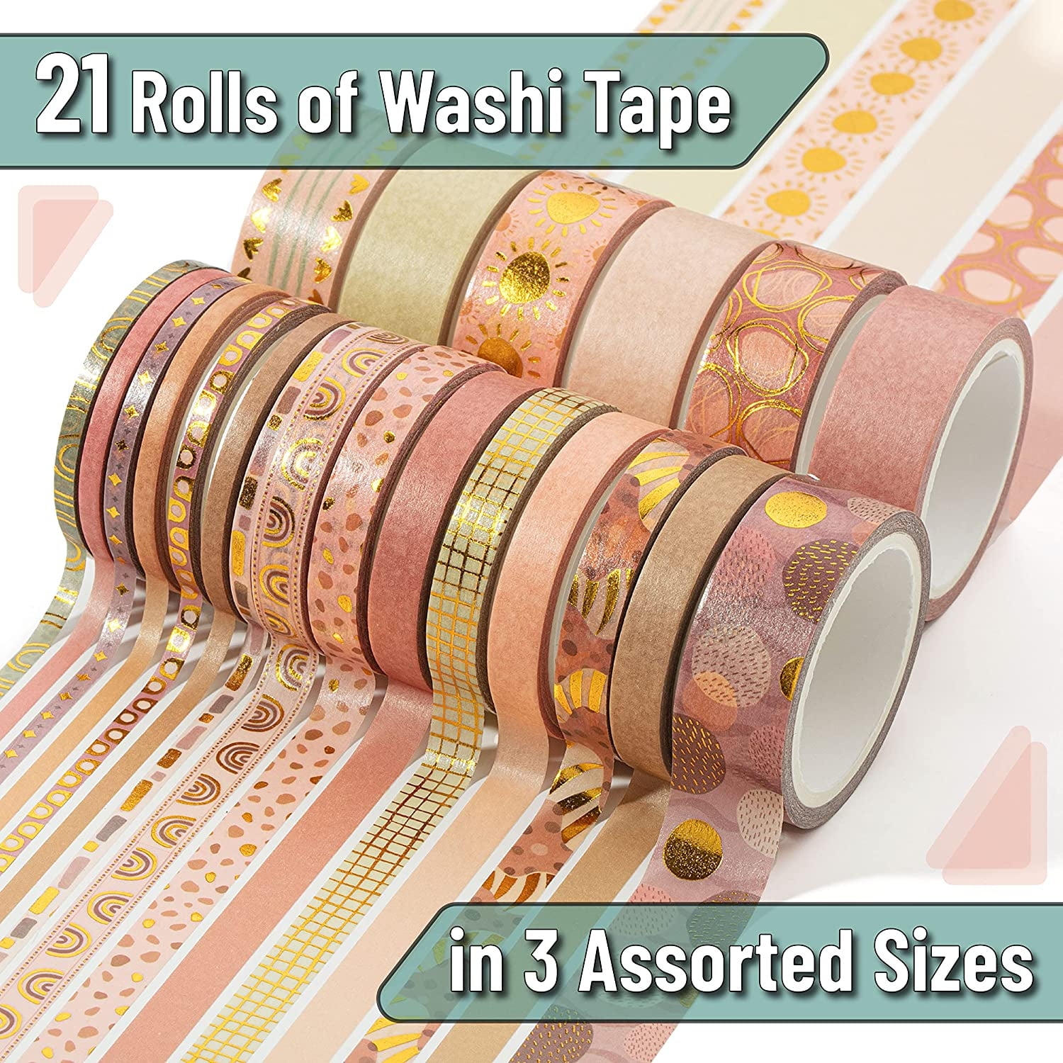 Mr Pen Washi Tape Set 21 Roll Boho Design Decorative Tape Washi Tapes Cute Washi Tape Cute Tape Walmart