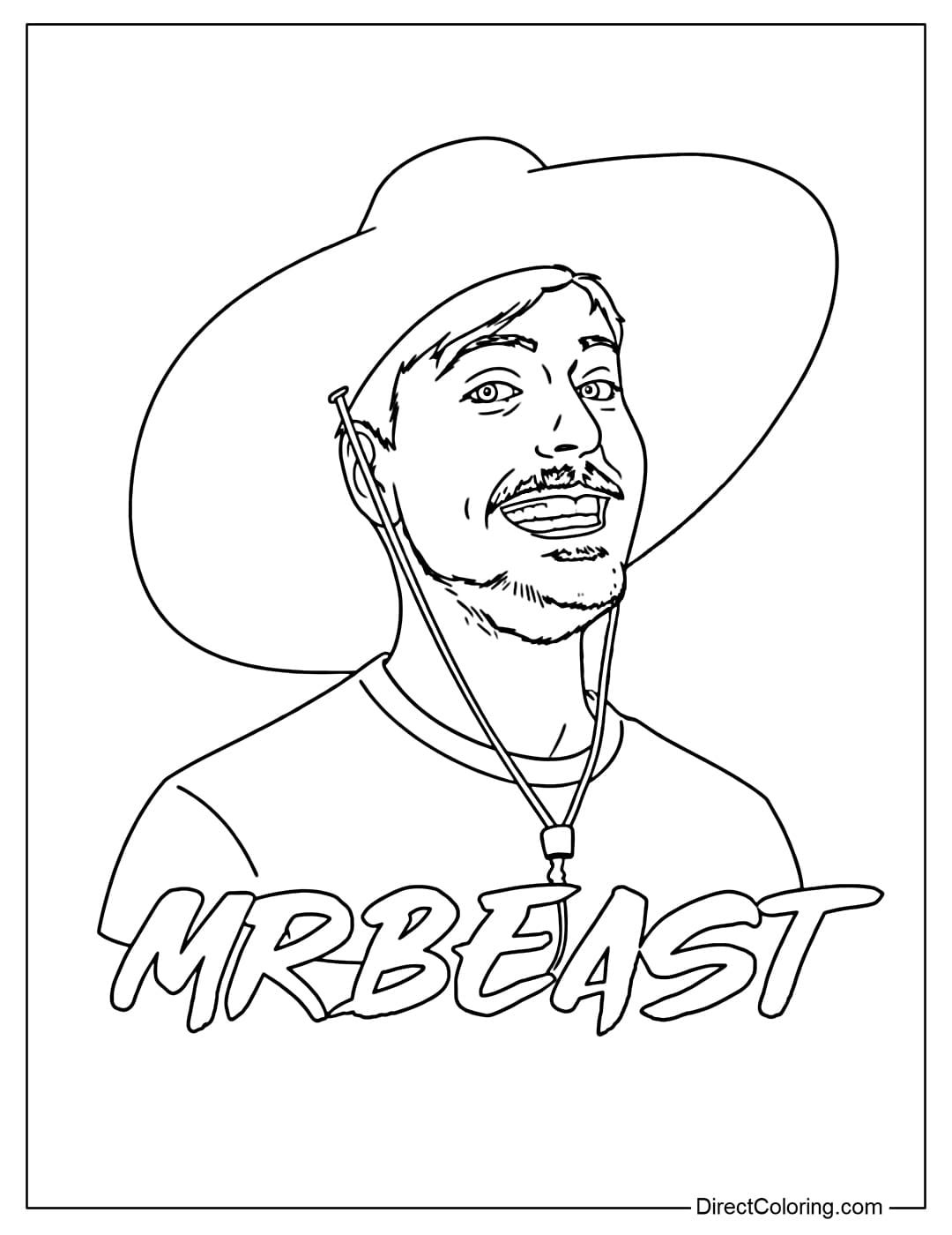 MrBeast Coloring Pages Free PDF To Download And Print