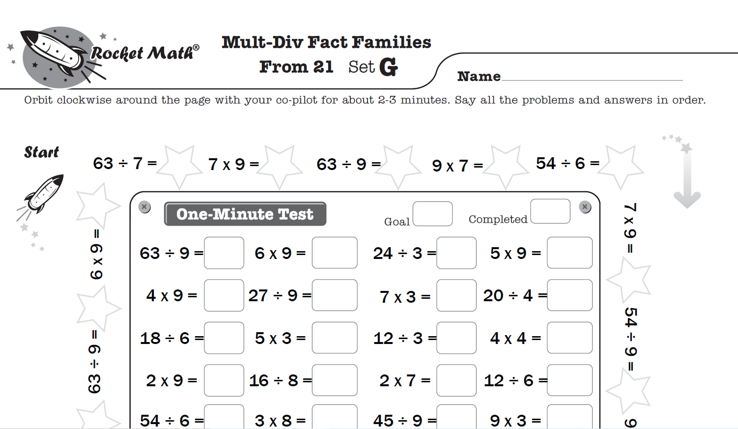 division multiplication fact families worksheets