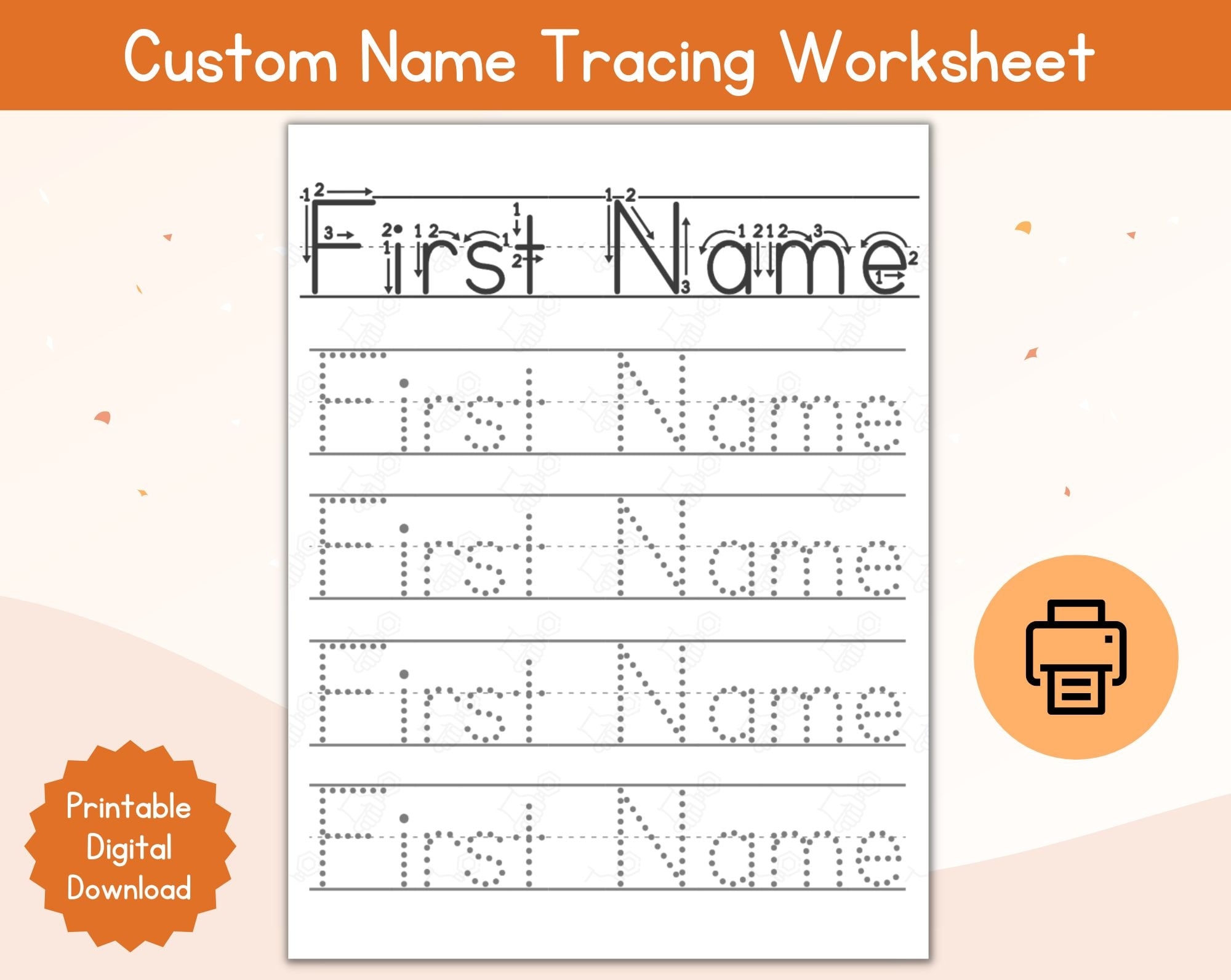 preschool name tracing