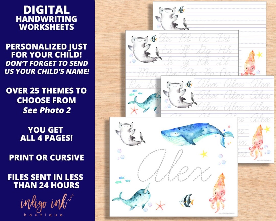 Name Tracing Handwriting Worksheet DIGITAL Custom Name Writing Worksheet 1st Grade Writing Practice Kindergarten Name Worksheet Etsy