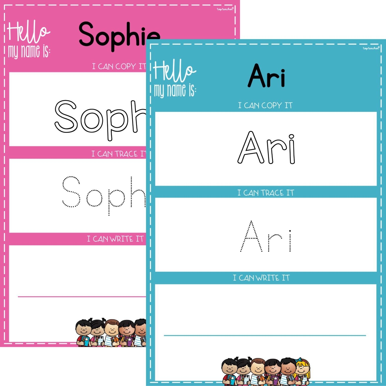 Name Tracing Pages Back To School Top Teacher