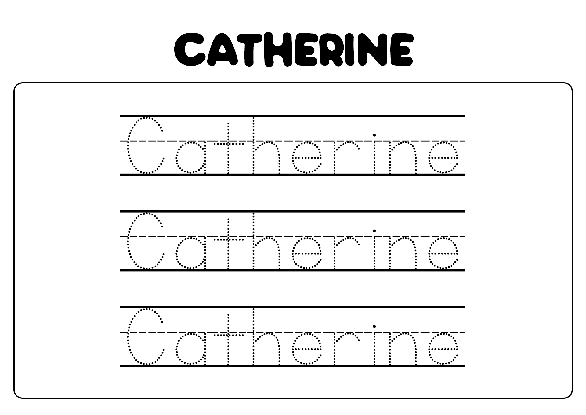 name printouts for tracing