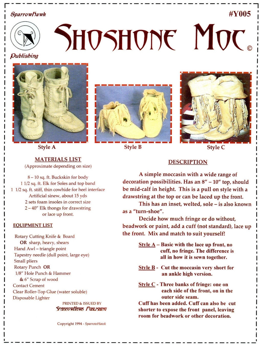 native american printable moccasin pattern