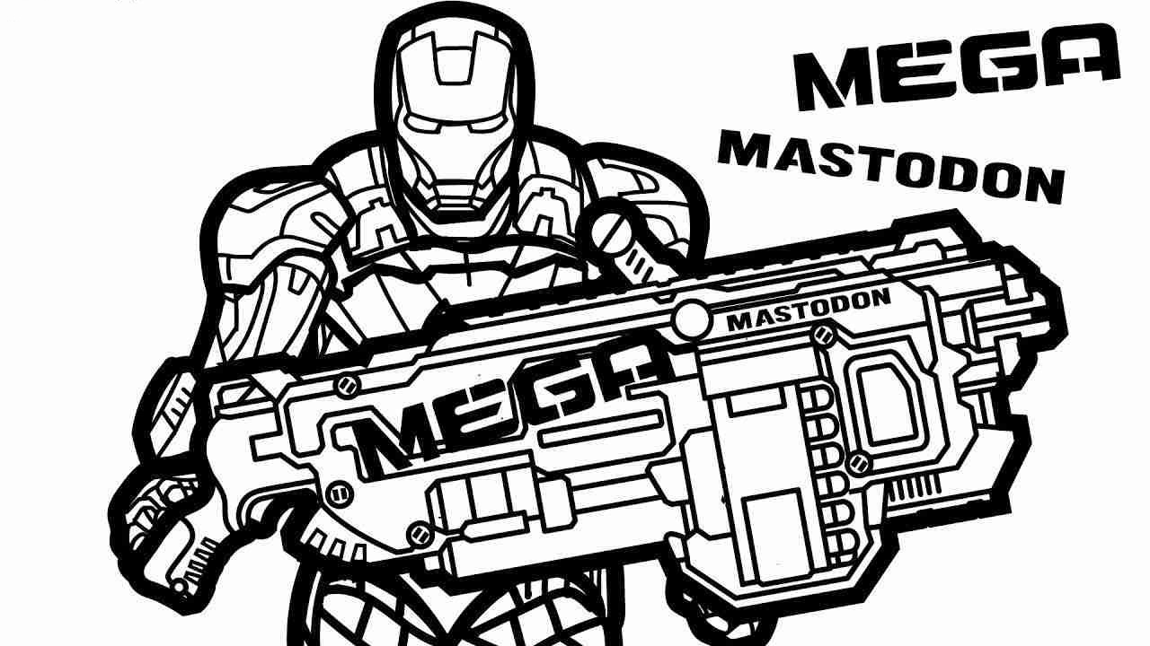 coloring pages of nerf guns