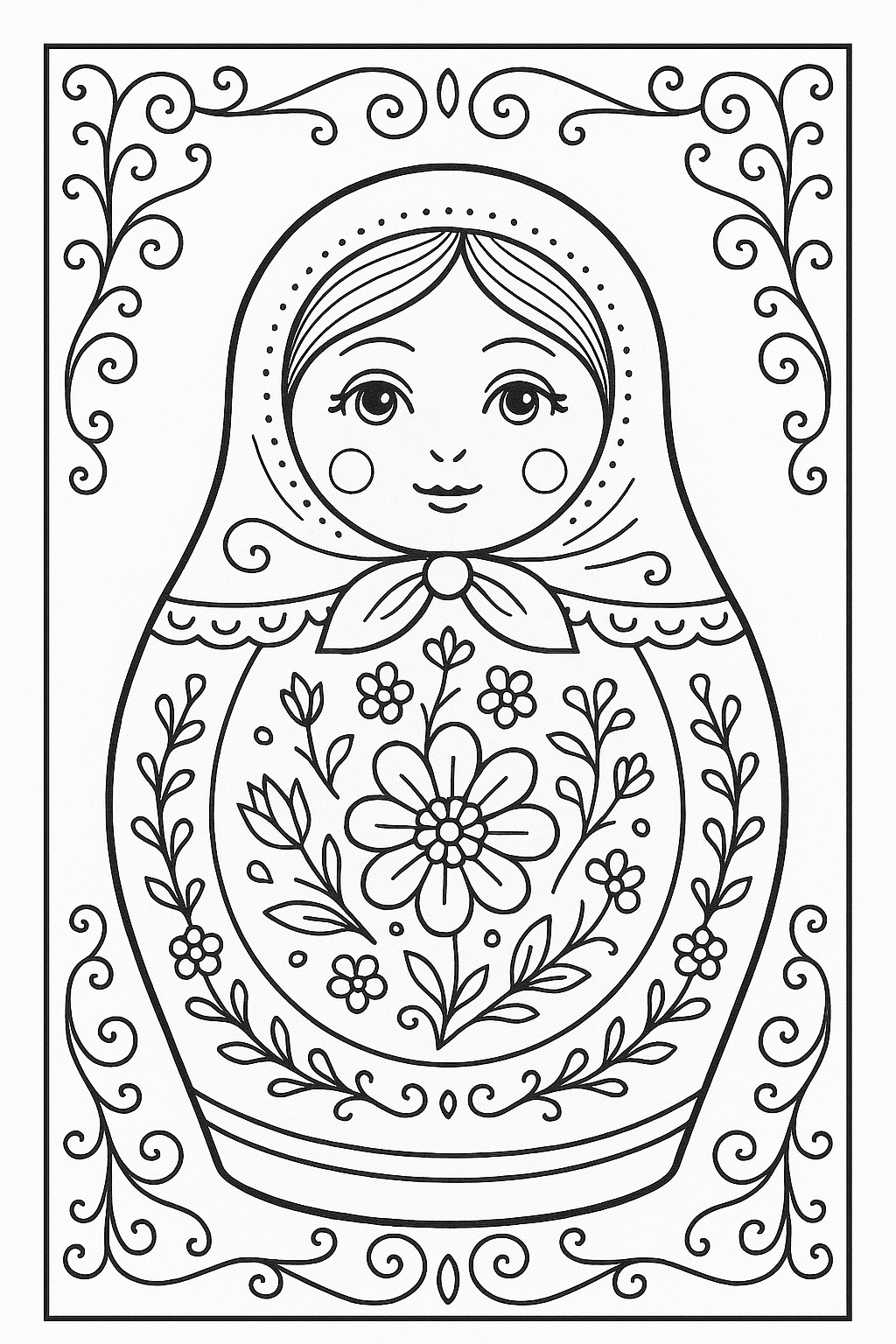 russian nesting dolls coloring pages