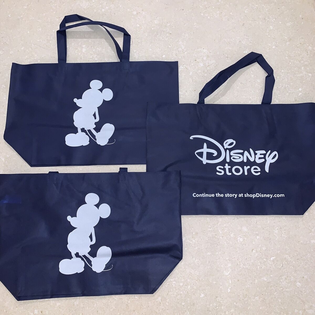 New Disney Store Mickey Mouse Reusable Shopping Tote Bag Set Of THREE EBay