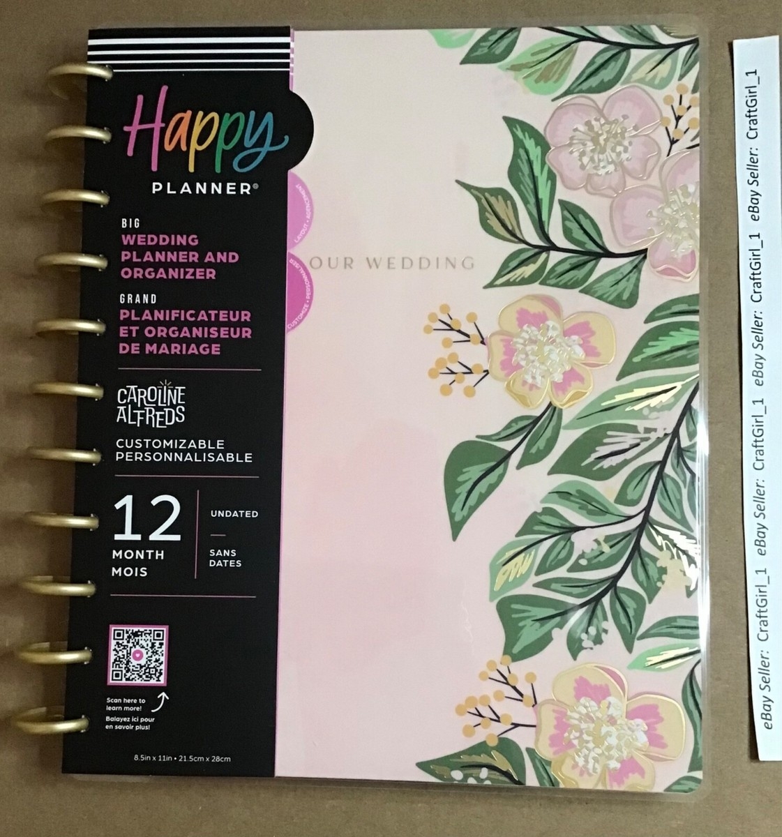 NEW Happy Planner GARDEN WEDDING BIG UNDATED 12 Month WEDDING Planner EBay