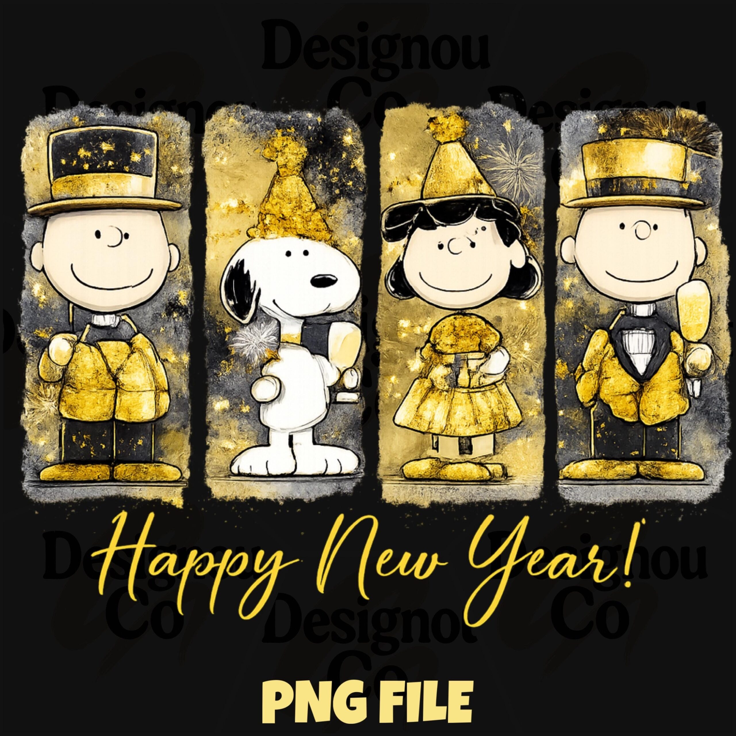 happy new year snoopy 2025