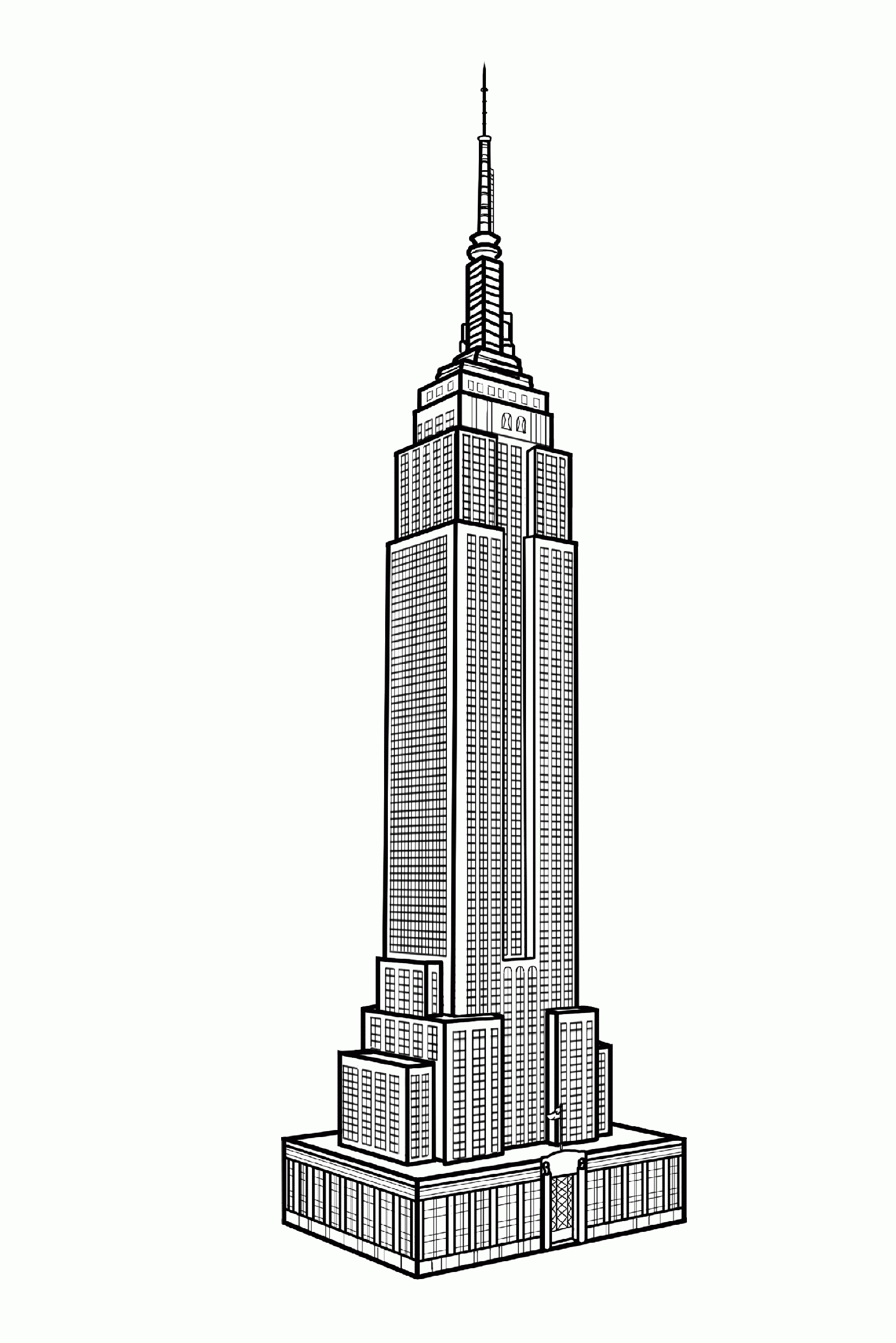 New York Empire State Building New York Coloring Pages