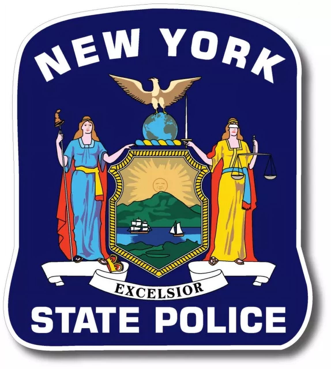 New York State Police Decal Sticker Usa Made Trooper Truck Car Vehicle Window Phone Decal Water Bottle Stickers Car Decals Laptop Sticker Walmart