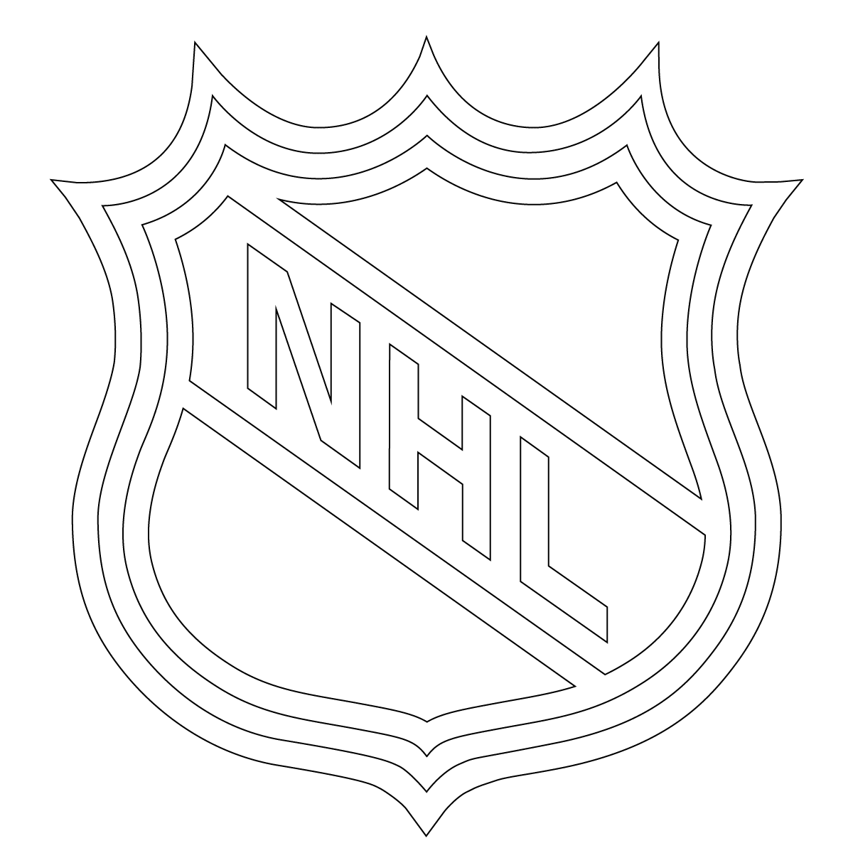 NHL Logo Coloring Page Free Printable