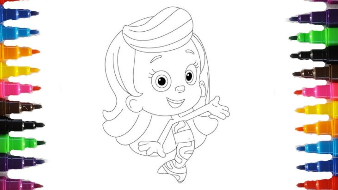 molly bubble guppies coloring page