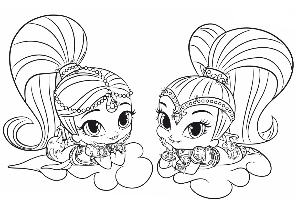 Nickelodeon Coloring Book Nickelodeon Shimmer And Shine Coloring Pages 2025 Shimmer And Shine Dolls