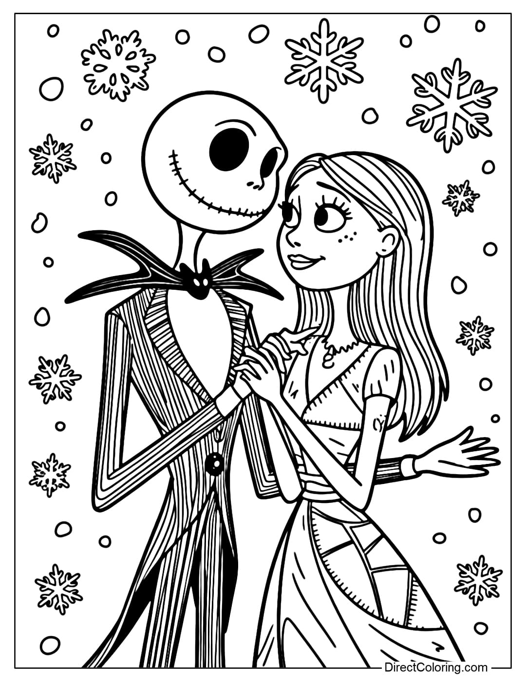 Nightmare Before Christmas Coloring Pages Free PDF To Download And Print