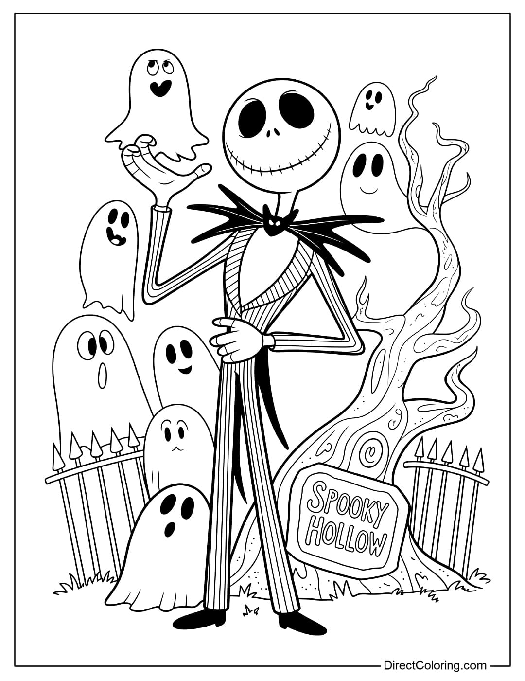 nightmare before christmas coloring sheets