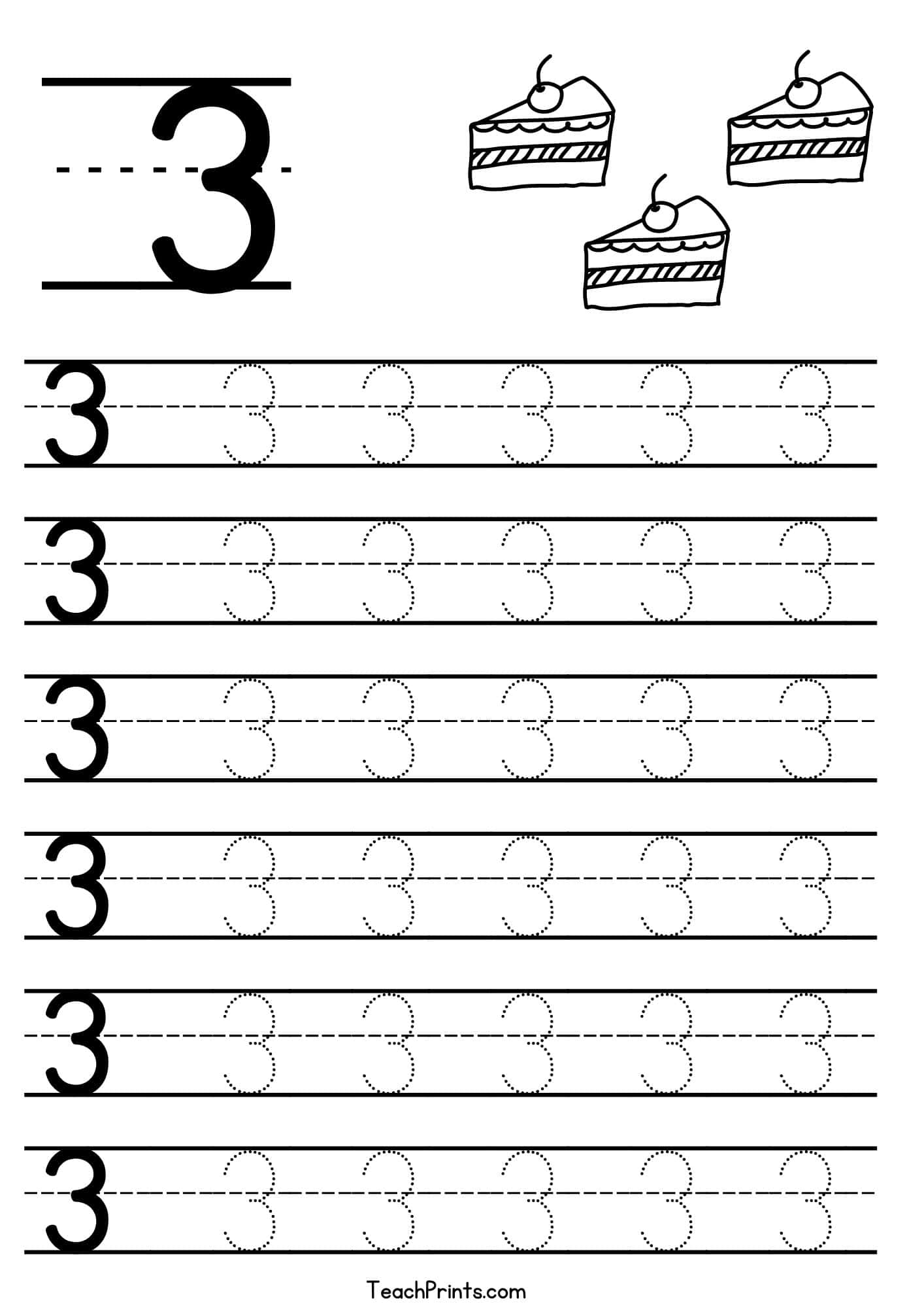 number trace worksheet