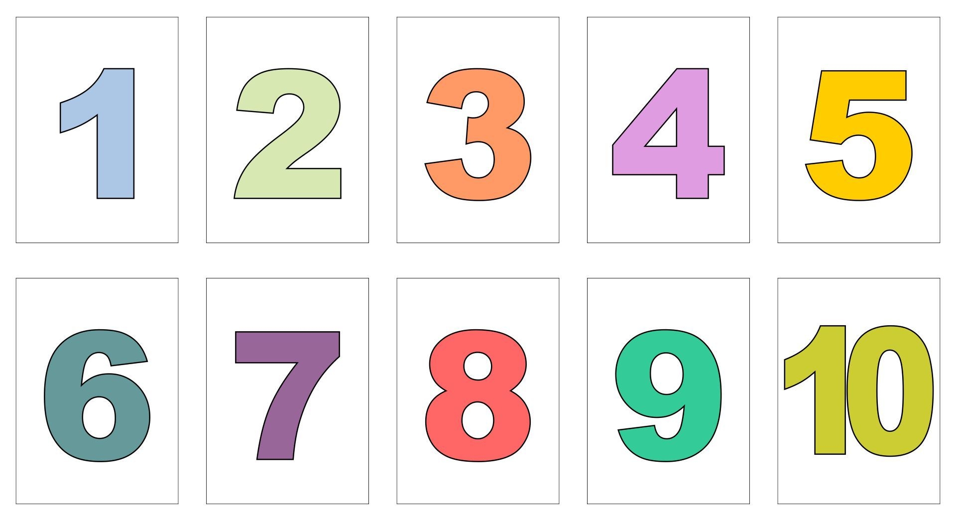 Number Card 1 10 10 Free PDF Printables Printablee Worksheets Library